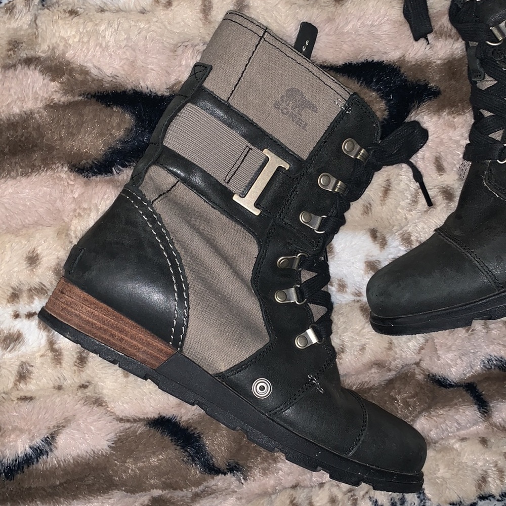 Sorel Lace-up Combat Boots — 8 - Picture 3 of 11